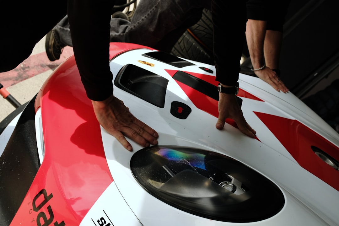 Car being inspected before an NCT test